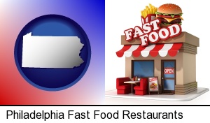 a fast food restaurant in Philadelphia, PA