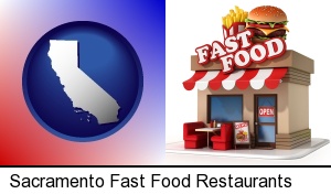 Sacramento, California - a fast food restaurant