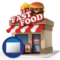 co map icon and a fast food restaurant