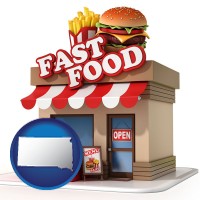 sd map icon and a fast food restaurant