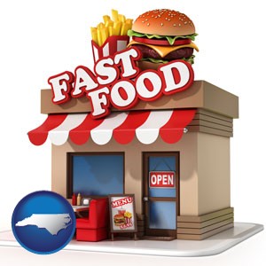 a fast food restaurant - with North Carolina icon