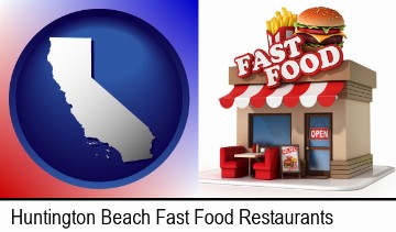 a fast food restaurant in Huntington Beach, CA